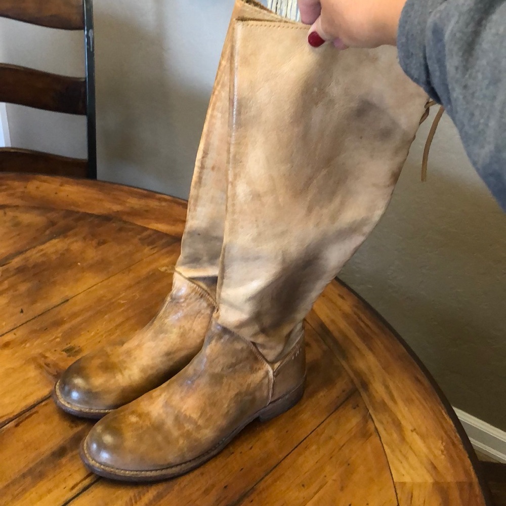 Bed Stu Manchester lace up luxe tall boot 8.5